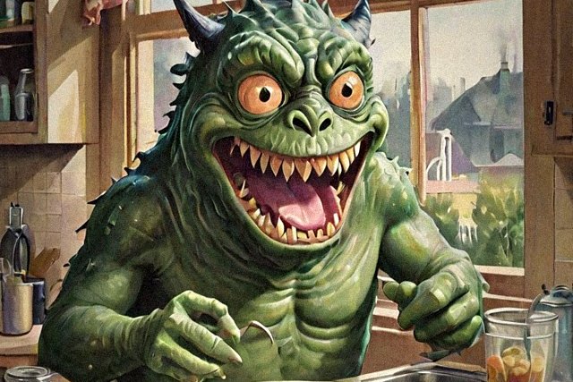 Painting for the chapter Feeding the Invaders