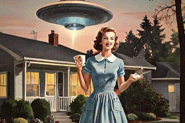 Painting for the chapter The Day the Saucers Landed