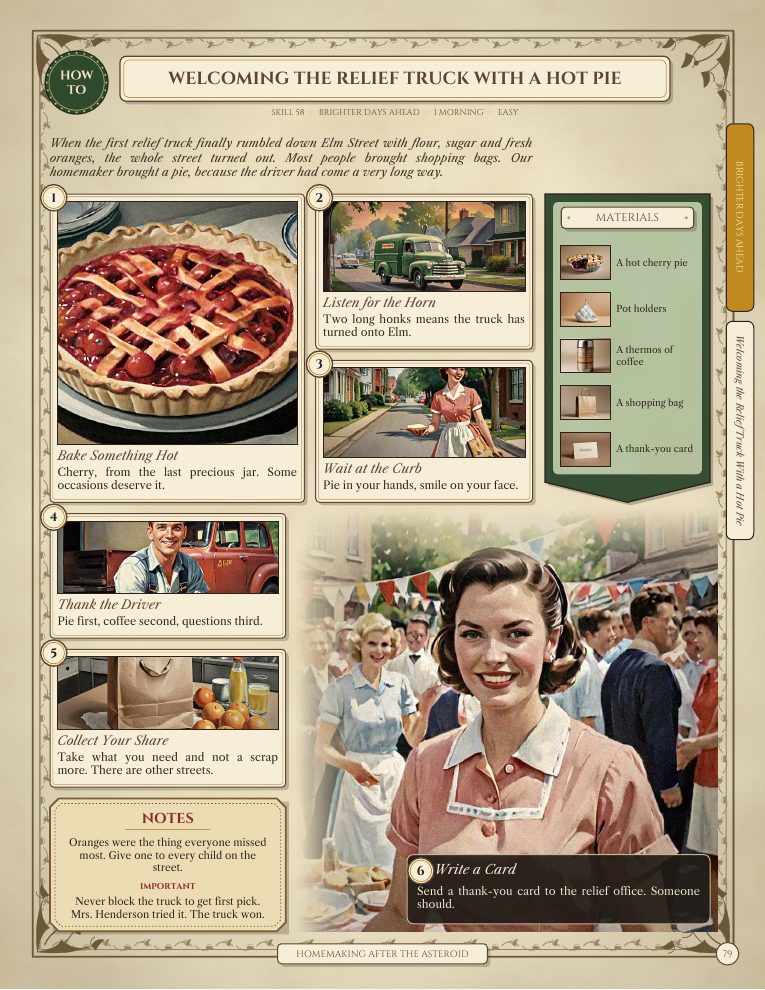 Page 79: Skill 58 · Welcoming the Relief Truck With a Hot Pie