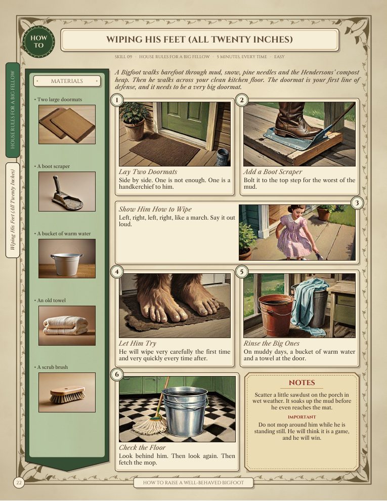 Page 22: Skill 09 · Wiping His Feet (All Twenty Inches)