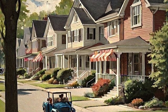 Painting for the chapter Life on Our Street