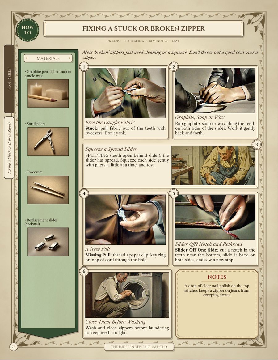 Page 76: Skill 55 · Zippers