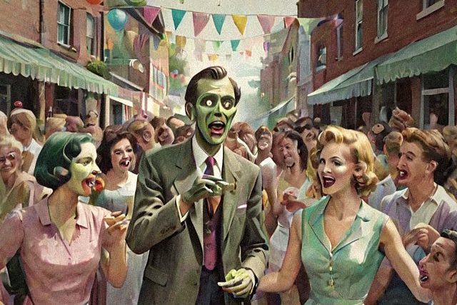 Painting for the chapter One Big Happy Block