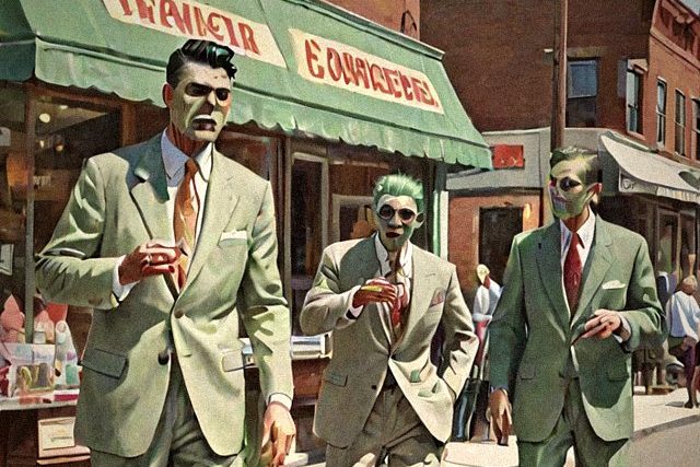 Painting for the chapter Out and About Town
