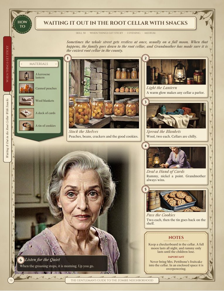 Page 70: Skill 50 · Waiting It Out in the Root Cellar With Snacks